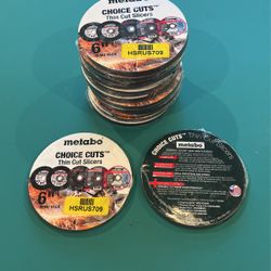 Metabo 6” Cutting Wheels. 6 Pack Assortment. Price Is $5.00 Per Pack Of 6.  