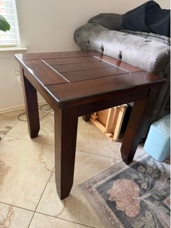 Matching End Tables (Set of 2) | Rustic Dark Wood | $60
