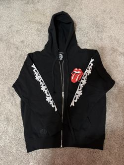 Chrome Hearts Rolling Stones Zip Up Hoodie • Black • Medium • New