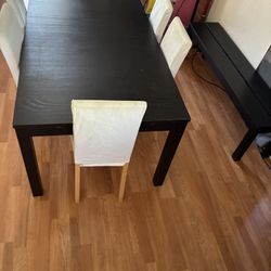 Dining Table With 6 Chairs And A Bench IKEA