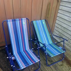 SET OF 3 BEACH 🏖️ CHAIRS 2 New 1 In Excellent Condition 