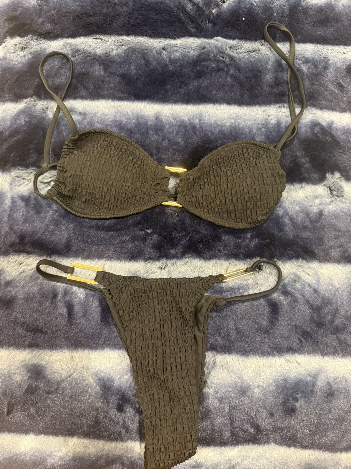 Black Thong Bikini Size Small