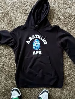 A Bathing Ape BAPE Black College Hoodie