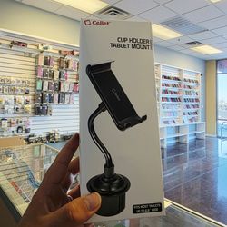 Cup holder tablet mount