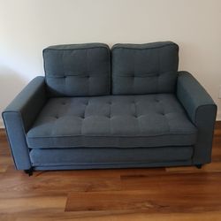 Loveseat Convertable Sleeper Sofa Gray