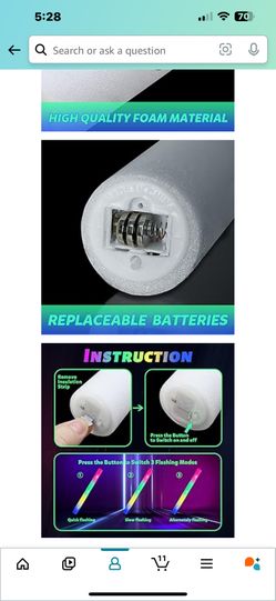 Foam Glow sticks