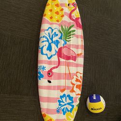 Inflatable Pink Flamingo Surfboard / Float / Tube
