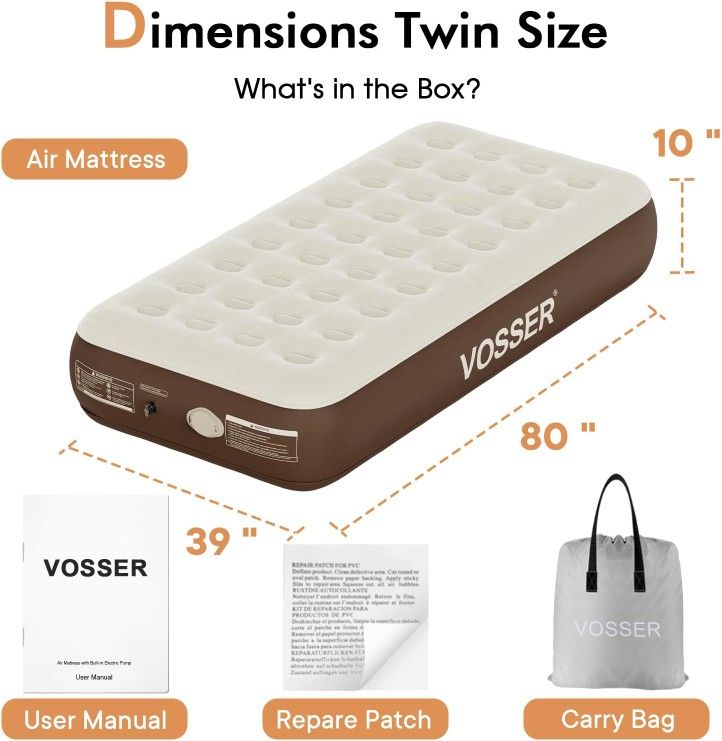 self inflating twin air mattress