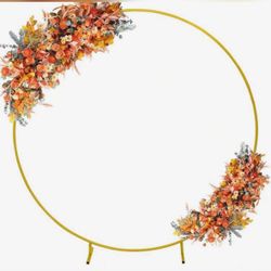 Gold Round Wedding Arch Backdrop Stand