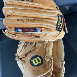 2 Brand New Vintage Wilson A2000 Baseball Gloves 