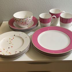 Lenox Kate Spade “Market Street” Dinnerware — 17-Piece Set — Excellent Condition