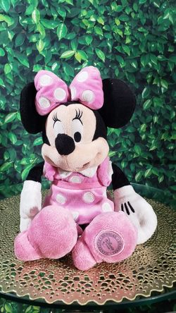 Disney Minnie Mouse Pink Plush Toy 19" Authentic Disney Patch Soft Doll 19" Tall
