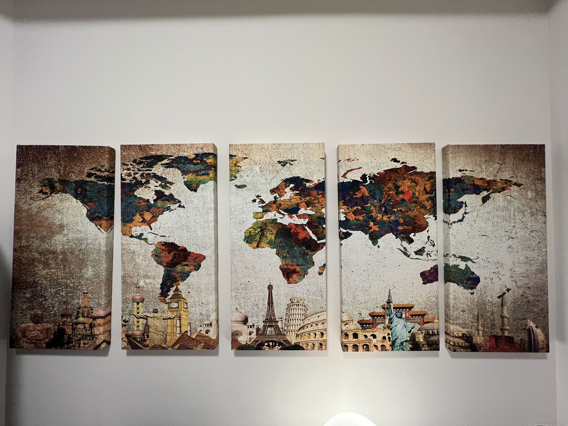 Wall Art Continents And World Sights