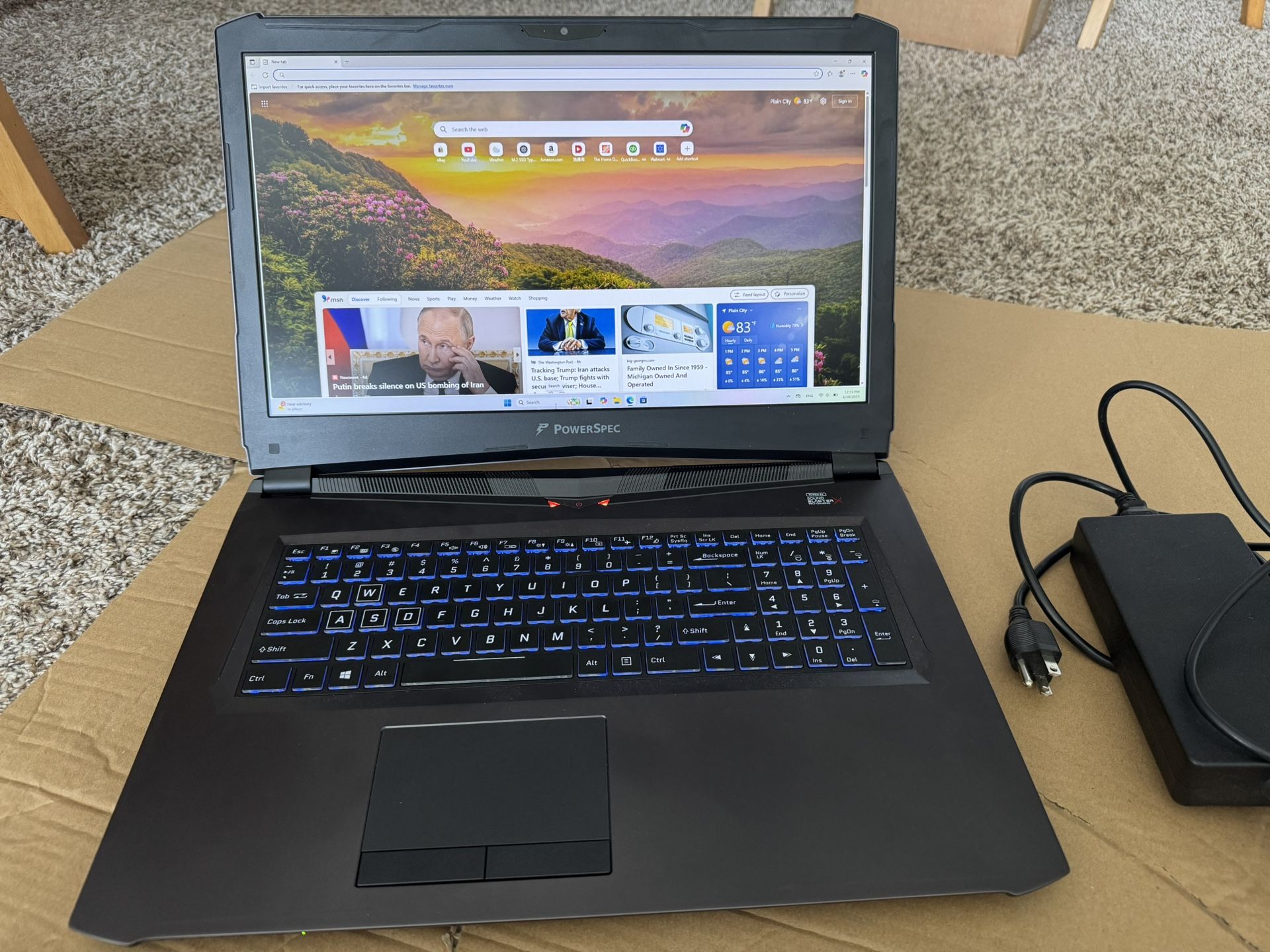 PowerSpec 1710 17” Gaming Laptop, I7/16GB/1.5TB SSD/GTX 1070 GPU