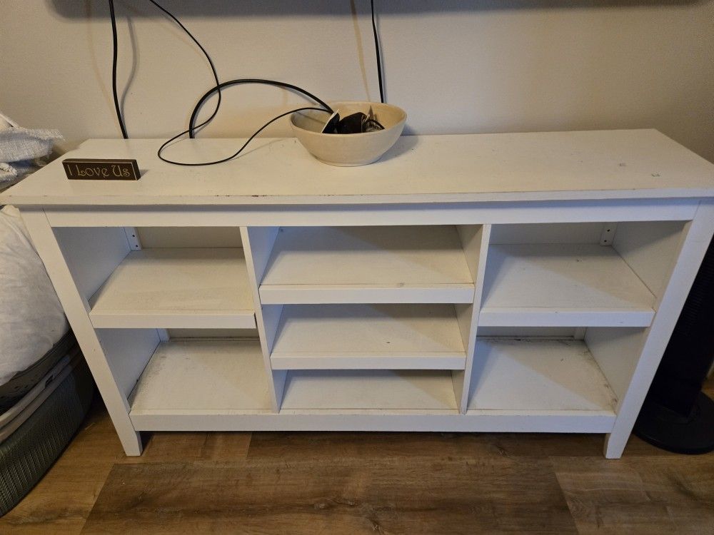 White Shelves, TV stand Or Sofa Table