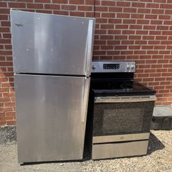 Stainless Steel Fridge And Stove
