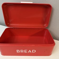 Retro Red Metal Bread Box – Kitchen Storage Organizer