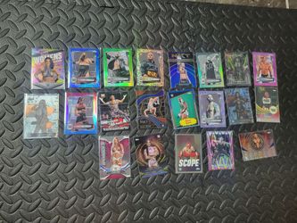 Wwe topps 2018, 25, 26 and panini select 21 card lot. Numbered, inserts, and base