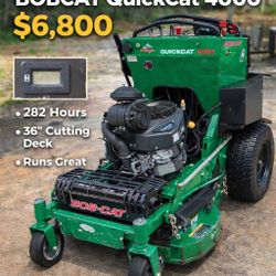 Bobcat Company QuickCat 4000 stand-on mower, ready to work.