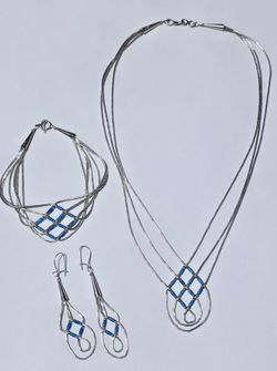 Vintage Navajo Sterling Silver Jewelry Set