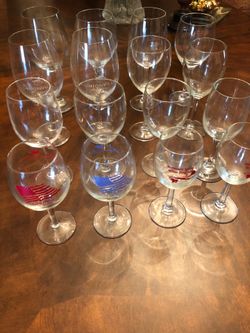 Lot of 16 Assorted Wine Glasses