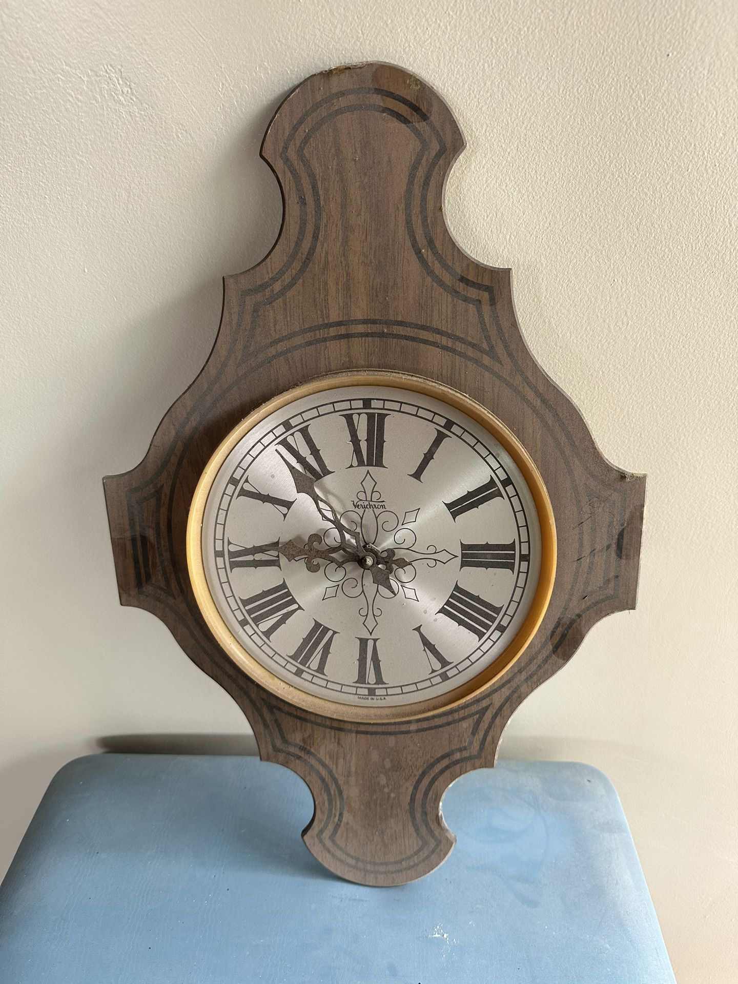 Antique Verichron Clock, Battery Operated