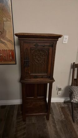 Antique French Gothic Revival cabinet