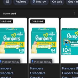 Pampers Brand Newborn Diapers 90ct 