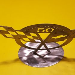 50th Anniversary Corvette stainless sign