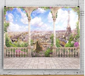 Eiffel Tower scenery backdrop 👀READ BELOW ⬇️ AVAILABLE