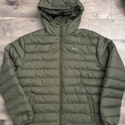 Mountain Warehouse Puffer Jacket Size 3XL XXXL Forest Green Hooded Insulated