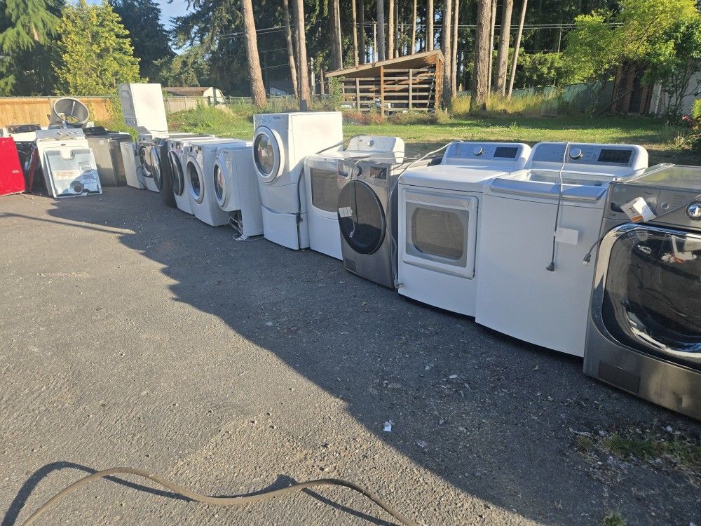 Lots Of Washer And Dryers Available
