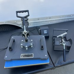 12x15 Combo Heat Press Machine T Shirt Sublimation + Mug Press Attachment Digital