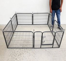 BRAND NEW $85 Pet 8-Panel Playpen, Each Panel (24” Tall X 32” Wide) Heavy Duty Dog Exercise Fence Gate Crate Kennel
