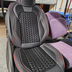 NEW Coverado Car Seat Covers Black With Red Liners 