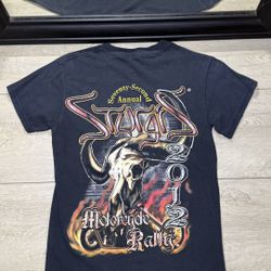 Y2K 2012 Sturgis Flaming Skull Chopper Shirt