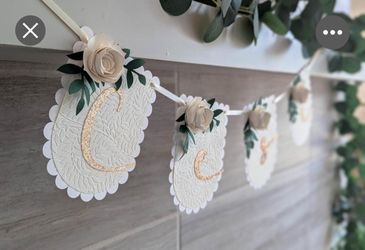 Floral Baby Shower Banner