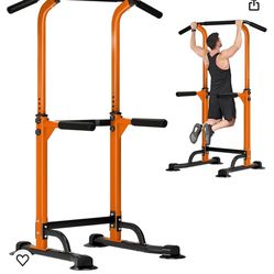 DlandHome Power Tower Dip Station Pull Up Bar for Home Gym Pull Up Bar Station