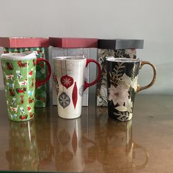Brand New Boxed Holiday Mugs