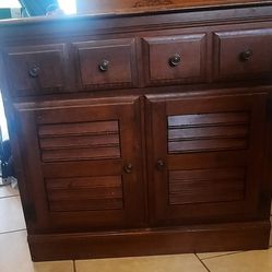 Antique Solid Wood Cabinet - $55