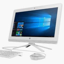 HP 20 Inch All In One PC Quad Core 4 GB Ram 1000 GB HD DVD-RW Webcam Wi-Fi Bluetooth Windows 10