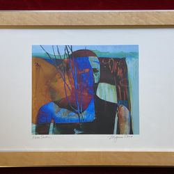 Signed, Framed Lithograph Abstract VIRGINIA COBB