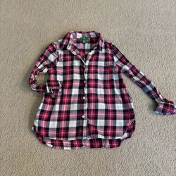 Girls Plaid Shirt Size S (6/7)