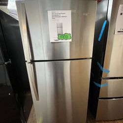 Whirlpool 19.2 Cu. Ft. Top Freezer Refrigerator in Monochromatic Steel
