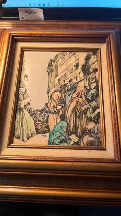 MEN PRAYING —Framed  8X10