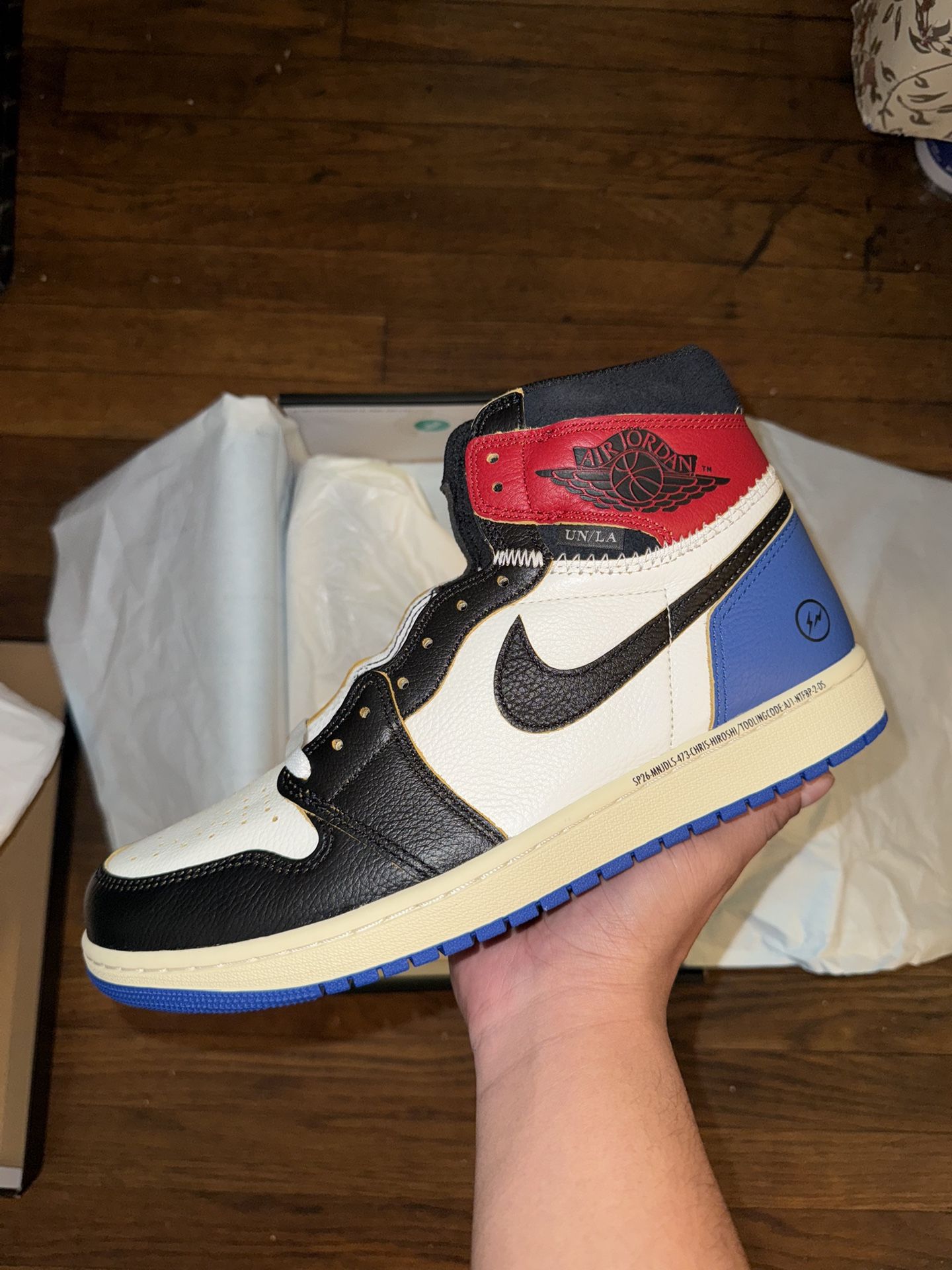 Jordan 1 High Fragment x Union LA Varsity Red
