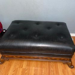 LEATHER OTTOMAN $50 Obo