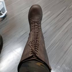 Womens Knee High Combat Boots 