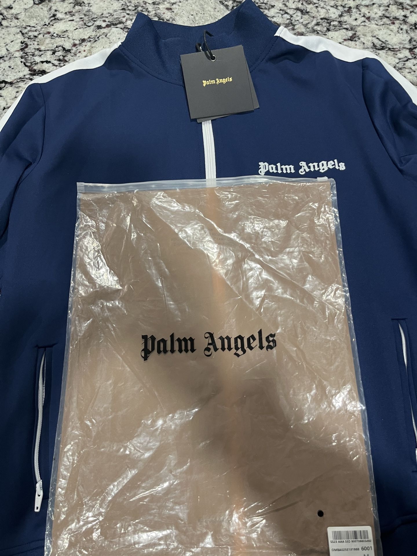 Palm Angels Medium Blue Track Jacket – Authentic – Size [medium]
