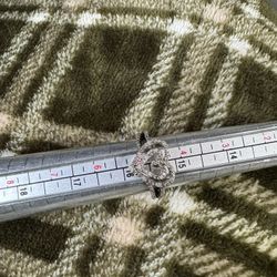 Sterling Silver Diamond Heart Ring